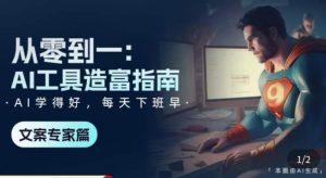 从零到一:AI工具造富指南(文案专家篇)学会使用主流AI工具,方法和心法的融合-52资源库