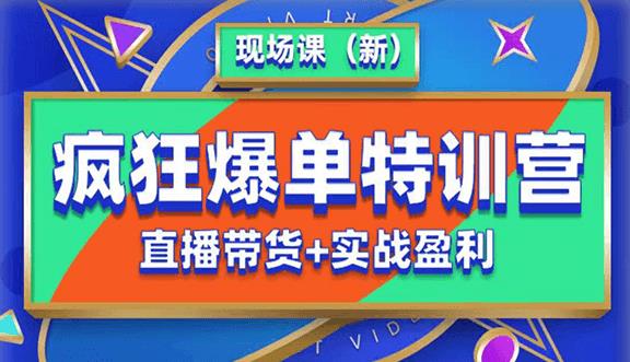 抖音短视频疯狂爆单特训营现场课（新）直播带货+实战案例-52资源库