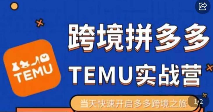 大鹏出海·拼多多跨境temu运营指导，开店注册+选品+核价上架，日出千单实战课-52资源库