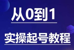 石野·小白起号实操教程,掌握各种起号的玩法技术,了解流量的核心-52资源库