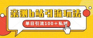 亲测b站引流玩法,单日引流100+私域,简单粗暴,超适合新手小白-52资源库