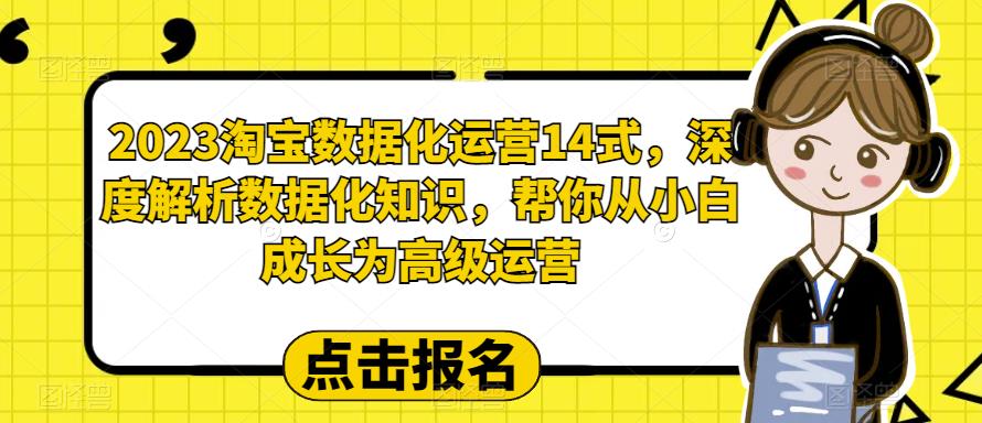 2023淘宝数据化运营14式，深度解析数据化知识，帮你从小白成长为高级运营-52资源库