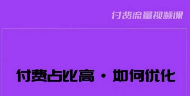 波波-付费占比高，如何优化？只讲方法，不说废话，高效解决问题！-52资源库
