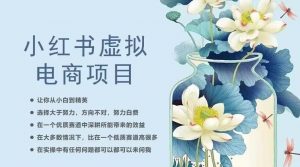 小红书虚拟电商从0到1,让你从小白到精英(20节实操课程)-52资源库