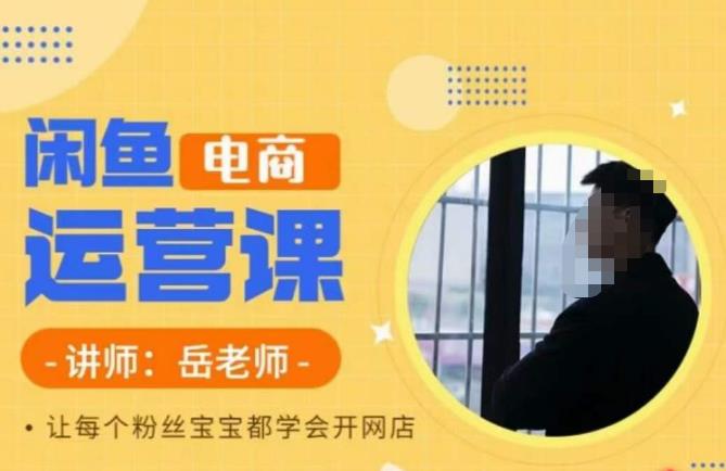 岳老师·闲鱼电商运营课，让每个粉丝宝宝都学会开网店-52资源库