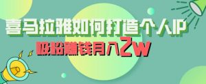 喜马拉雅如何打造个人IP,吸粉赚钱月入2W【揭秘】-52资源库