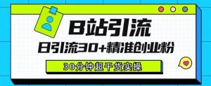 B站引流日引流30+精准创业粉,超详细B站引流创业粉玩法【揭秘】-52资源库