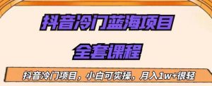外面收费1288的抖音冷门蓝海项目,新手也可批量操作,月入1W+【揭秘】-52资源库