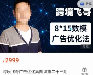 跨境飞哥·广告优化高阶课第二十三期,8*15数模广告优化法,用数据驱动决策-52资源库