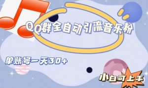 QQ群全自动引流音乐粉,单账号一天轻松引流30+-52资源库