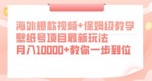 海外爆款视频+保姆级教学,壁纸号项目最新玩法,月入10000+教你一步到位【揭秘】-52资源库
