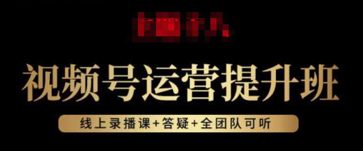 视频号运营提升班：视频号起号逻辑，视频号选品技巧及带货-52资源库