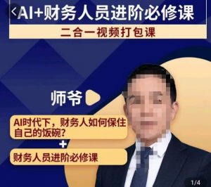 AI+财务人员进阶必修课二合一视频打包课,财务人员进阶必修课-52资源库