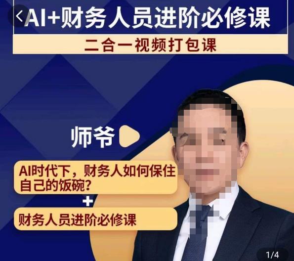 AI+财务人员进阶必修课二合一视频打包课，财务人员进阶必修课-52资源库