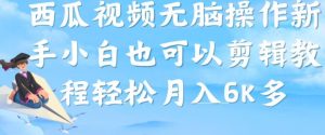 西瓜视频搞笑号,无脑操作新手小白也可月入6K-52资源库