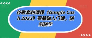 谷歌套利课程《Google Cash 2023》零基础入门课,随到随学-52资源库