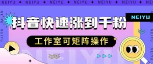 抖音快速涨粉秘籍,教你如何快速涨到千粉,工作室可矩阵操作【揭秘】-52资源库