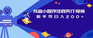 抖音小程序挂载风行视频,新手可日入200+-52资源库