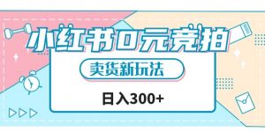 小红书0元竞拍,文玩卖货新玩法,一天轻松300+【揭秘】-52资源库