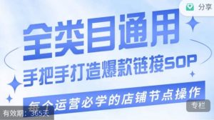 单品爆款打造实操运营,单品爆款从“0”-“1”手把手演练运营步骤-52资源库