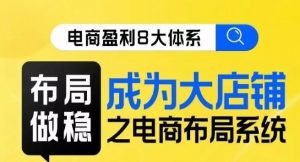八大体系布局篇·布局做稳,成为大店的电商布局线上课-52资源库
