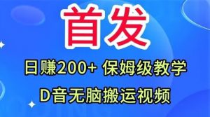 首发,抖音无脑搬运视频,日赚200+保姆级教学【揭秘】-52资源库
