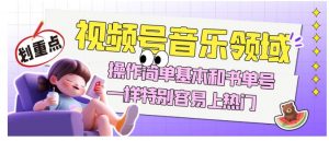 视频号音乐领域项目玩法,操作简单基本和书单号一样,特别容易上热门【揭秘】-52资源库