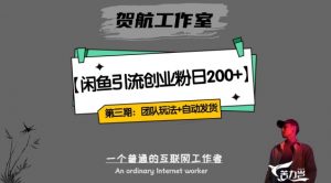 第三期:暴力引流,无脑搬运,闲鱼创业粉引流一天200+,更新全自动发货的团队闭环模式【揭秘】-52资源库