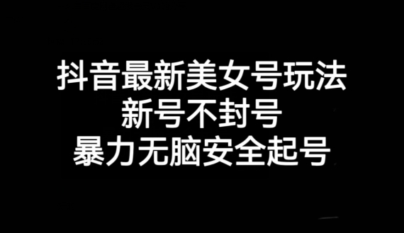 抖音最新美女号玩法，新号不封号，暴力无脑安全起号【揭秘】-52资源库