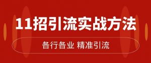 精准引流术:11招引流实战方法,让你私域流量加到爆(11节课完整)-52资源库