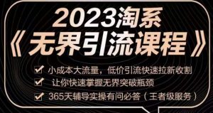 2023淘系无界引流实操课程,小成本大流量,低价引流快速拉新收割,让你快速掌握无界突破瓶颈-52资源库