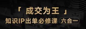 抖音知识IP直播登顶营(六合一),三倍流量提升秘诀,七步卖课实操演示,内容爆款必修指南-52资源库