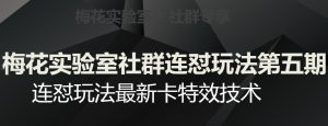 梅花实验室社群连怼玩法第五期,视频号连怼玩法最新卡特效技术-52资源库