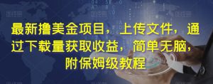 最新撸美金项目,上传文件,通过下载量获取收益,简单无脑,附保姆级教程【揭秘】-52资源库