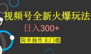 视频号最新爆火玩法,日入300+,简单操作无门槛【揭秘】-52资源库
