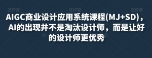 AIGC商业设计应用系统课程(MJ+SD),AI的出现并不是淘汰设计师,而是让好的设计师更优秀-52资源库