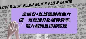 全域公+私域盈利商业大课,有效提升私域复购率,放大利润且持续变现-52资源库