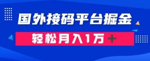通过国外接码平台掘金:成本1.3,利润10+,轻松月入1万+【揭秘】-52资源库