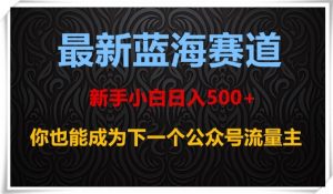 最新蓝海赛道,新手小白日入500+,你也能成为下一个公众号流量主【揭秘】-52资源库