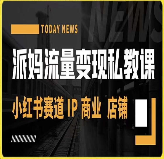 派妈流量变现私教课，小红书赛道IP  商业  店铺 -52资源库