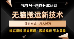 视频号无脑搬运新技术,破原创壕流量,独家方式,爆过视频,还会再爆【揭秘】-52资源库