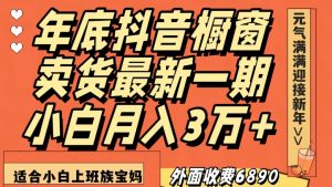 外面收费6890元年底抖音橱窗卖货最新一期,小白月入3万,适合小白上班族宝妈【揭秘】-52资源库