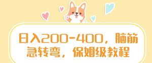 日入200-400,脑筋急转弯,保姆级教程【揭秘】-52资源库