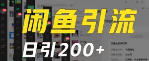 外面收费6980闲鱼引流法,日引200+创业粉,每天稳定2000+收益,保姆级教程(适合居家创业)-52资源库