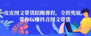 皮皮图文带货陪跑课程,全程兜底,带你玩赚抖音图文带货-52资源库