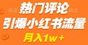 热门评论引爆小红书流量,作品制作简单,商单接到手软【揭秘】-52资源库