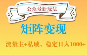 公众号软件玩法私域引流网盘拉新,多种变现,稳定日入1000【揭秘】-52资源库