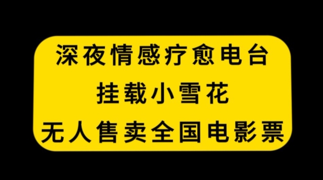深夜情感疗愈电台，挂载小雪花，无人售卖全国电影票【揭秘】-52资源库