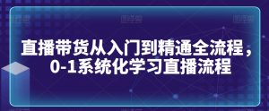 直播带货从入门到精通全流程,0-1系统化学习直播流程-52资源库