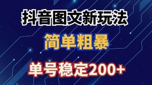 抖音图文流量变现,抖音图文新玩法,日入200+【揭秘】-52资源库